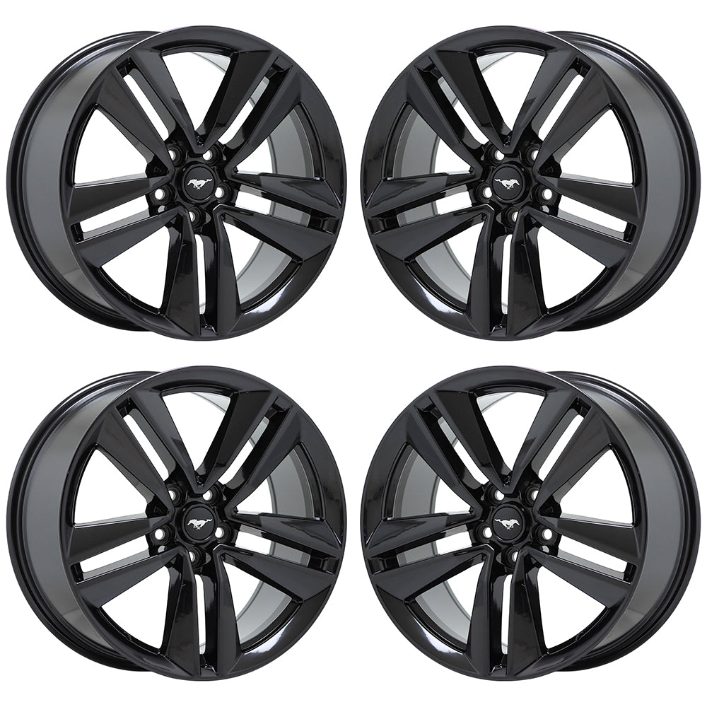 19" Ford Mustang Gloss Black wheels rims Factory OEM set 10034 EXCHANGE
